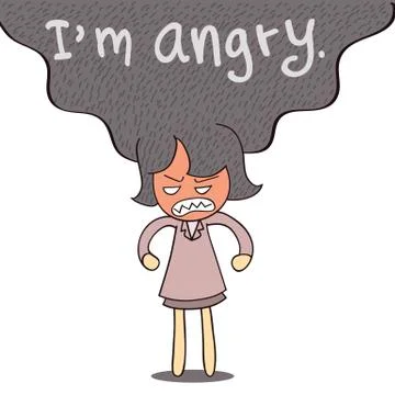 I am angry Stock Illustration