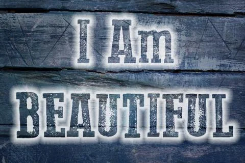 I am beautiful concept Stock Illustration