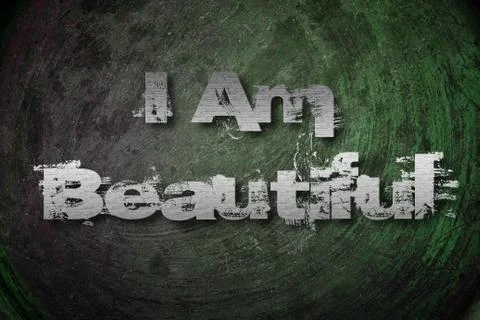 I am beautiful concept Stock Illustration