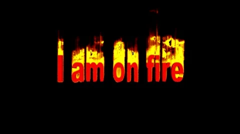I Am On Fire 3D Text Animation 動画素材 40157020