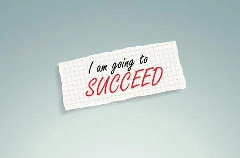 I am going to succeed. Illustrazione stock
