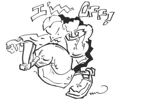 I am off Stock Illustration