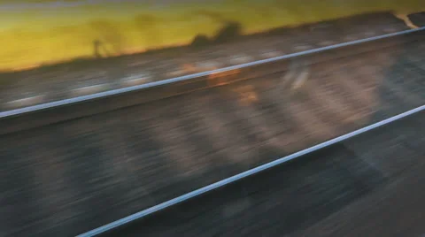 I am looking out the window in a train Vídeo Stock 65210678