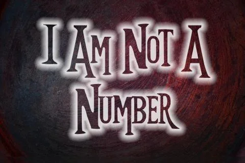 I am not a number concept Stock Illustration