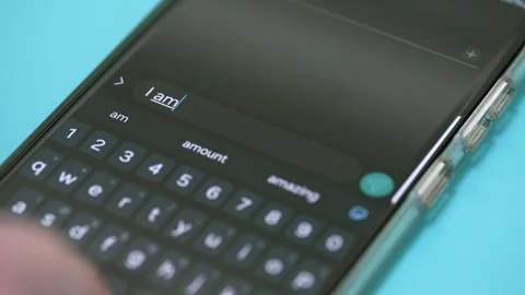 I am not OK, Text message, typing texting mobile phone Stock Footage 318565530