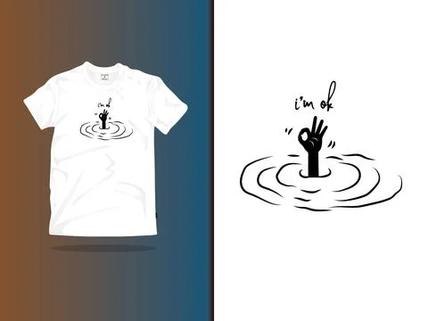 I Am Ok Vector T-Shirt Design Illustrazione stock