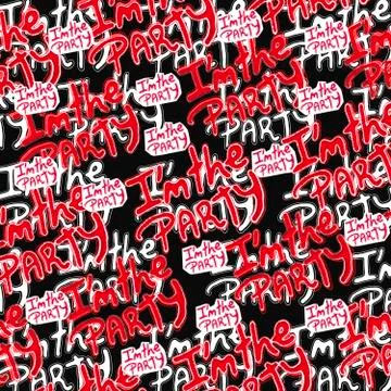 I am the Party Text Pattern 库存插图