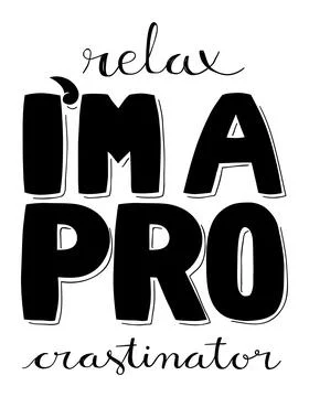 I am a procrastinator Stock Illustration