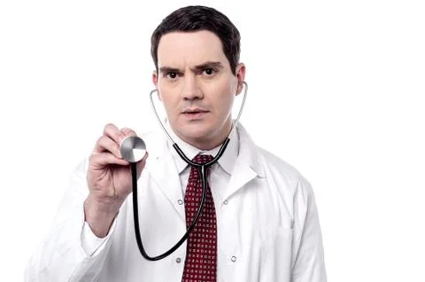 I am ready for the check up. Stock Photos