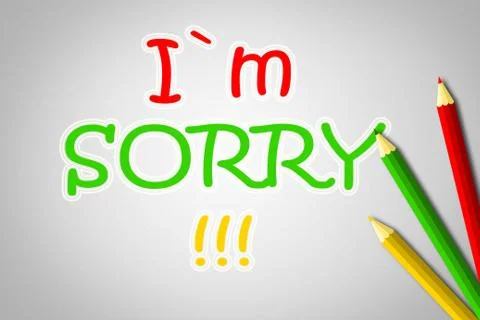 I am sorry concept Stock Illustration
