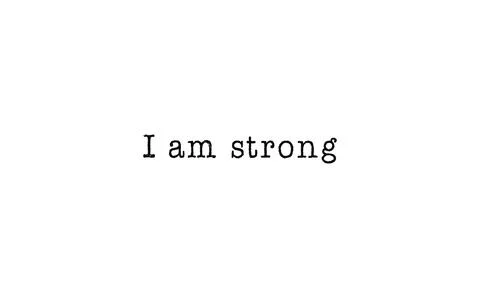 I am strong message on a white background Illustrazione stock