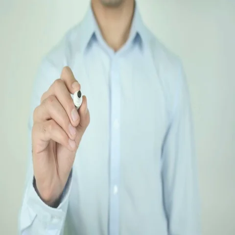 I am a Web Developer, Writing On Transparent Screen Stock Footage 69654760