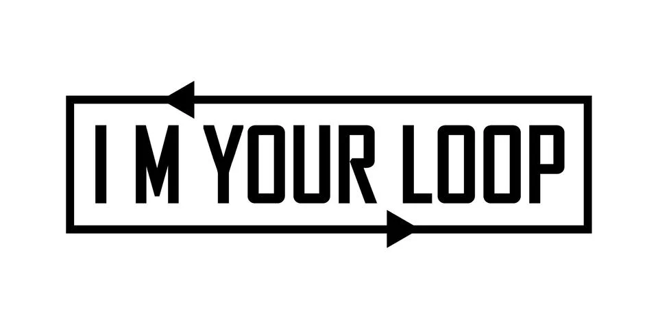 I Am Your Loop Typographic Design Illustrazione stock