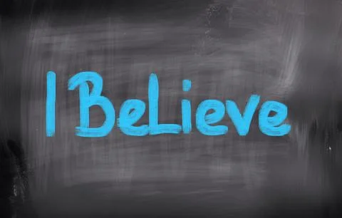 I Believe Concept Stock Illustration