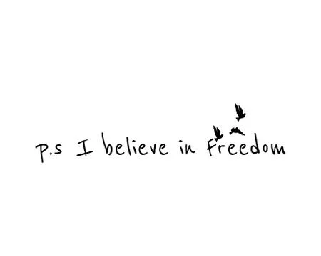 I believe in freedom, vector. P.S. I believe in freedom Stock Illustration