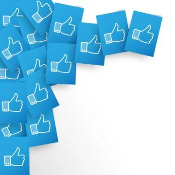 I like Blue Papers Background Stock Illustration