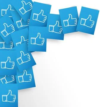 I like Blue Papers Background Stock Illustration