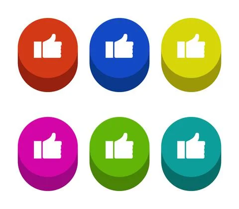 I like button illustrated illustrated in vector Stock Illustration