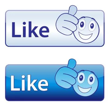 I like (button) Illustrazione stock