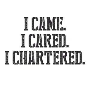 I came, I cared, I chartered Stock Illustration