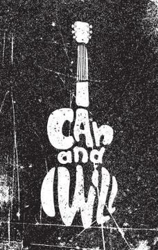 I can and I will. Motivational grunge poster Stock Illustration