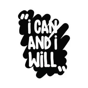 I can and i will Stock Illustration