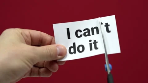 I can do it. Motivation. Red background. Vídeo Stock 295178821