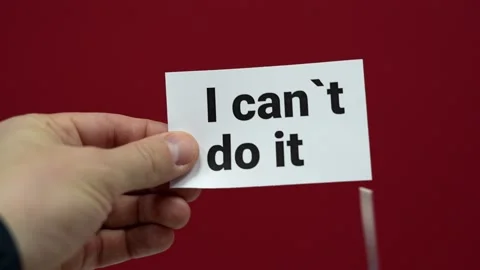 I can do it. Motivation. Red background. Stock Footage 295179002