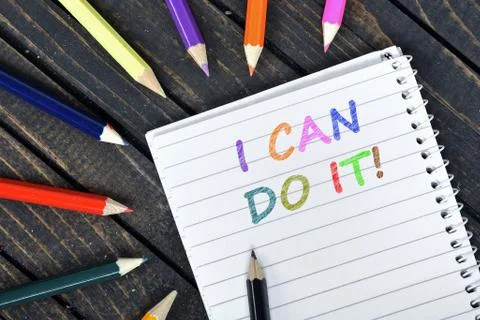 I can do it text on notepad 스톡 사진