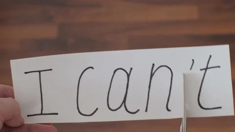 I can Motivational Note Cut Out Stock Footage 172535526