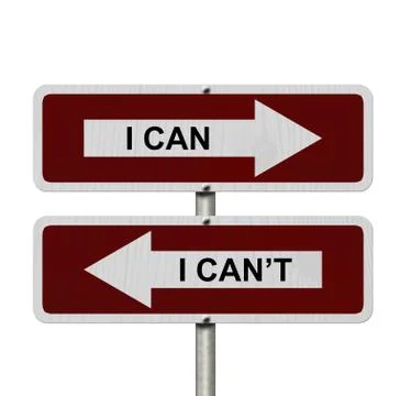 I can versus i can not Stock Illustration