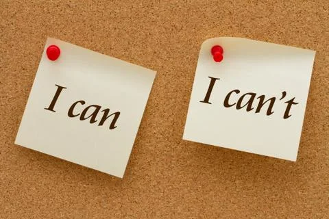 I can versus i can't Stock Illustration