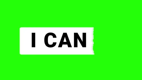 I CAN'T animated motivation concept text paper tearing from I can't to I ca.. Stock Footage 346236354