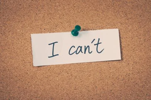 I can't Stock Photos