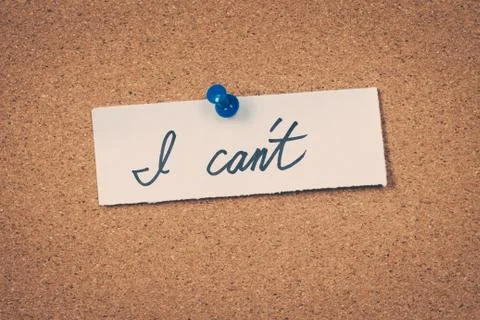 I can't Stock Photos