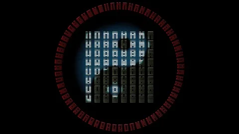 I Ching Chinese Book of Changes hexagrams with Yin Yang symbol. Seamless loop Stock Footage 98559870