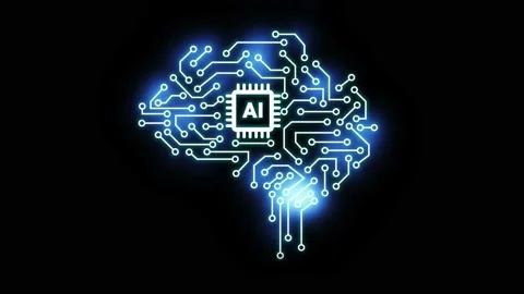A.I Chip Processor, AI Neural Network, Artificial Intelligence Concept Stock Footage 239074655