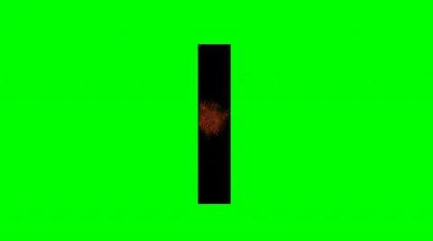"I" Chromakey Green Screen Animated Fire Snow Water Explosion Lettering Stock Footage 133163