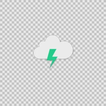 I Cloud - Thunder Alpha animation clip for video or presentation Stock Footage 56610692