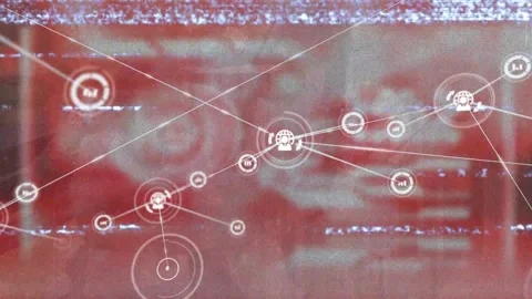 I created a video that shows the animation of statistics and data processing Stock Footage 329693204