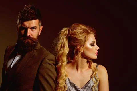 I date my girlfriend cause I love her. Couple of man and woman date on Stock Photos