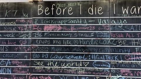 Before I die chalkboard Stock Footage 94550135