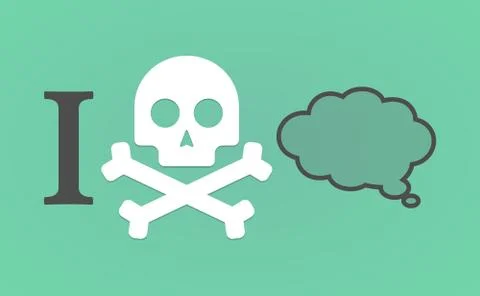 "I don't like" hieroglyph with a comic cloud balloon Stock-Illustration