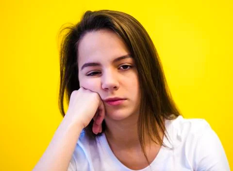 I dont know. Headshot of a dubious, uncertain or skeptical young Caucasian wo Stock Photos
