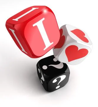 I dont know what i love 3d dice イラスト素材