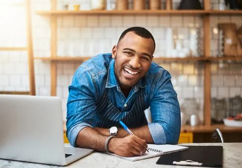 I dont mind the admin side of things. Cropped portrait of a handsome young man Stock Photos
