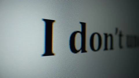 I dont understand. Close-up text on monitor Vídeo Stock 231652271