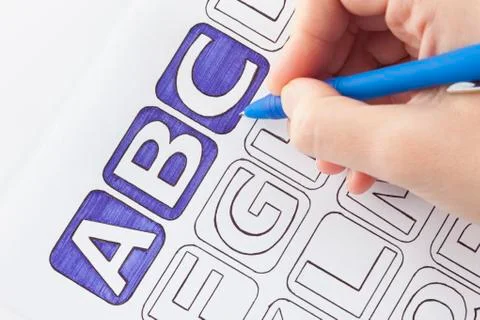 I draw abc Stock Photos