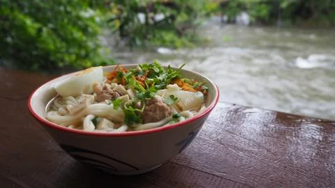 I like to eat noodles. Stock Photos