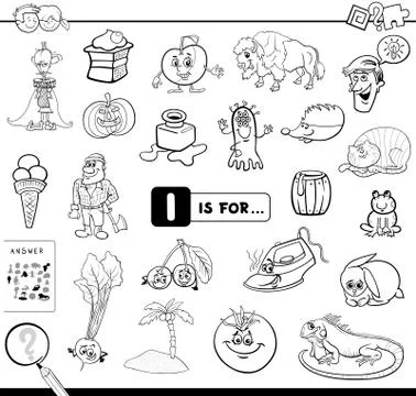 I is for educational game coloring book 스톡 일러스트